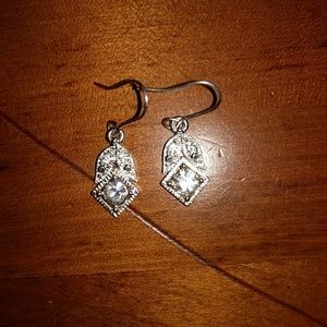 Silver dangling earrings